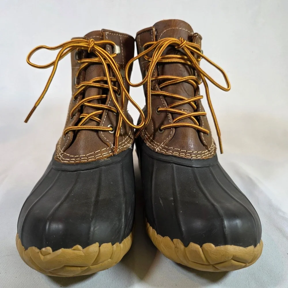 Georgia Boots Marshland Brown Leather Duck Work Boots Mens 7 Womens 9 Rugged‎